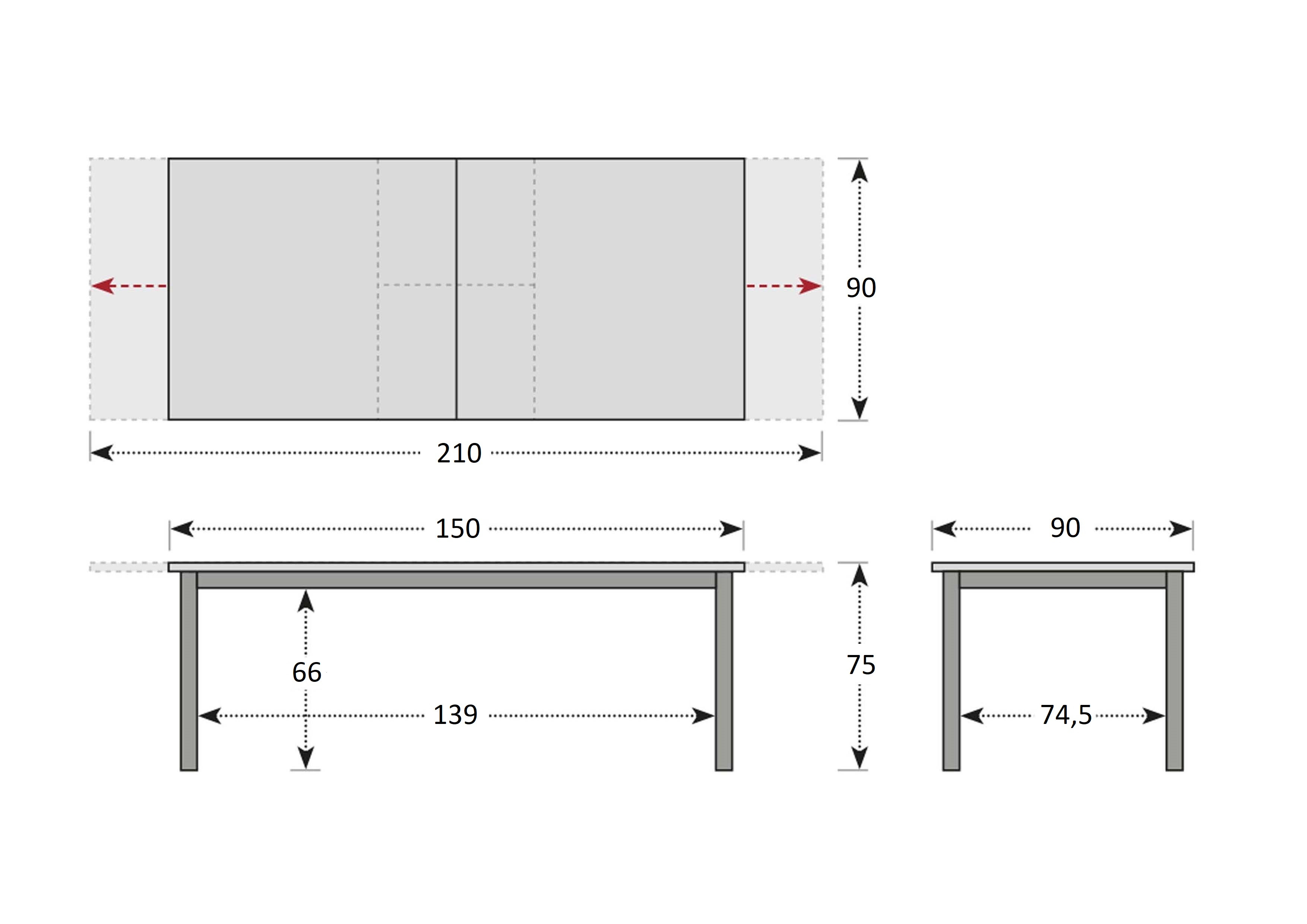 CONCEPT FSC(R) - rozkládací stůl s teakovou deskou