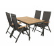 CONCEPT TEAK FSC® 4+1 - zahradní sedací souprava (hliník/teakové dřevo)