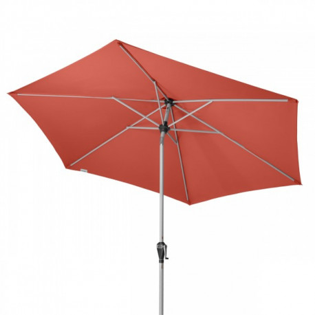 Levně Automatický naklápěcí slunečník s klikou Doppler ACTIVE 280 cm - terakota (cihlová)