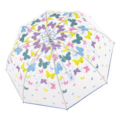 Long Fiber Transparent Spring - dámský holový vystřelovací deštník