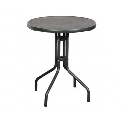 RAINBOW - ocelový stůl s keramickou deskou kulatý Ø 60cm