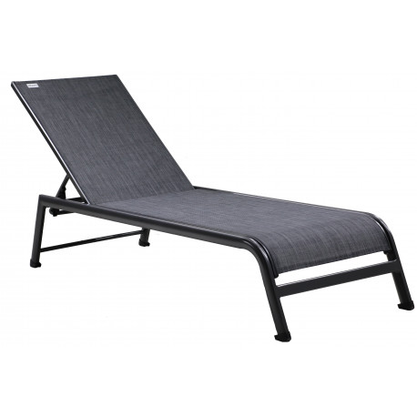 Pohodlné zahradní lehátko z hliníku šedé Doppler VENEDIG