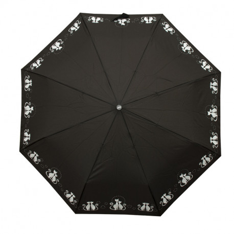 Doppler Mini Fiber Dreaming Cats - dámský skládací deštník, černá