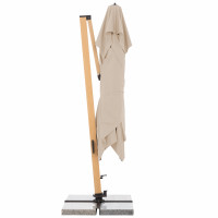 ALU WOOD XL 400 x 300 cm - výkyvný zahradní slunečník s boční tyčí