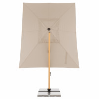 ALU WOOD XL 400 x 300 cm - výkyvný zahradní slunečník s boční tyčí