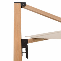 ALU WOOD XL 400 x 300 cm - výkyvný zahradní slunečník s boční tyčí