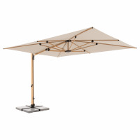 ALU WOOD XL 400 x 300 cm - výkyvný zahradní slunečník s boční tyčí