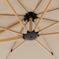 ALU WOOD XL 400 x 300 cm - výkyvný zahradní slunečník s boční tyčí