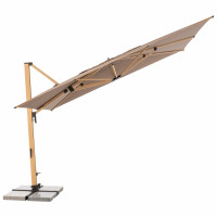 ALU WOOD XL 400 x 300 cm - výkyvný zahradní slunečník s boční tyčí