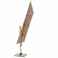 ALU WOOD XL 400 x 300 cm - výkyvný zahradní slunečník s boční tyčí
