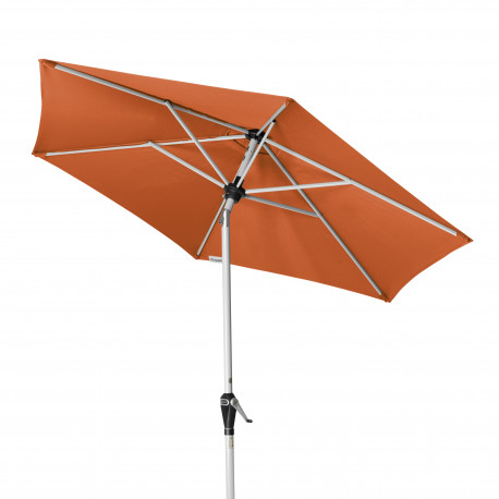 Levně Slunečník s automatickým naklápěním klikou Doppler ACTIVE 210 cm - terakota (cihlová)