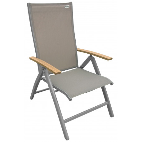 Hliníkové polohovací zahradní křeslo Doppler EXPERT WOOD