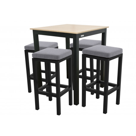 Gastro barová souprava 4+1 Doppler EXPERT WOOD antracit