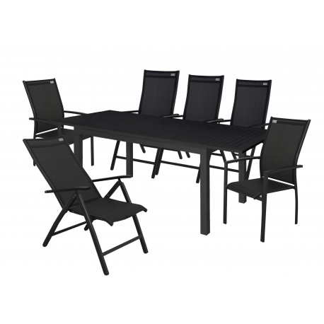 Hliníková sedací souprava 4+2+1 Doppler EXPERT ANTRACIT