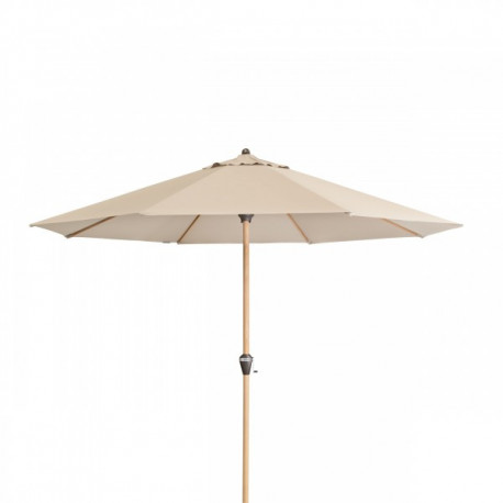 Slunečník s klikou s ultra uv ochranou Doppler ALU WOOD 3,5 m - přírodní (slonovinová kost)