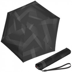 KNIRPS US.050 VISION BLACK - lehký dámský skládací plochý deštník