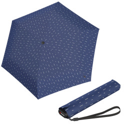 KNIRPS US.050 RAIN BLUE - lehký dámský skládací plochý deštník