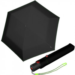 KNIRPS U.200 NEON BLACK - elegantní dámský plně automatický deštník