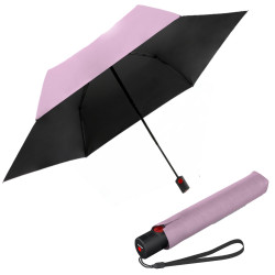 KNIRPS U.200 BLACK WITH ROSE - elegantní dámský plně automatický deštník