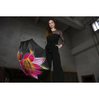 Elegance Boheme Bird - dámský luxusní deštník s potiskem květů