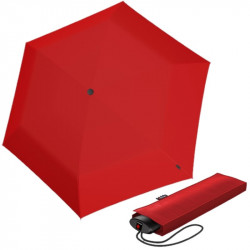 KNIRPS AS.050 SLIM SMALL RED - lehký dámský skládací plochý deštník