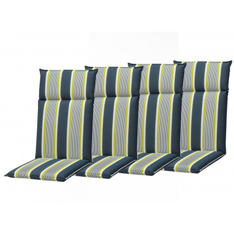 Polstry na křesla a židle, vysoké, set 4 ks, Doppler SPIRIT 2091