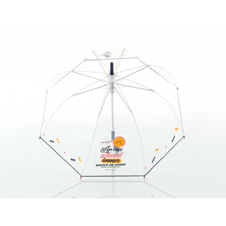 Doppler Kids Lang AC Transparent SUNSHINE - průhledný dětský holový deštník