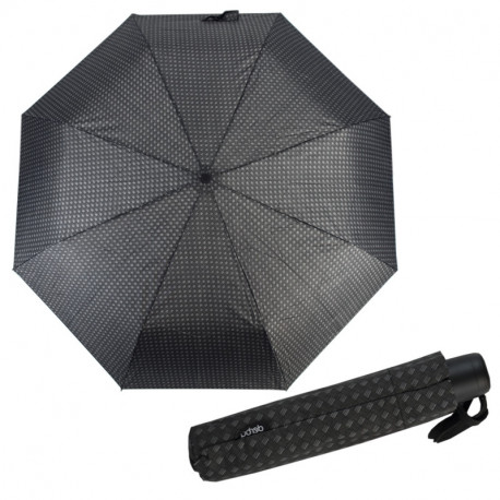 Derby Hit Vzorovaný - pánský skládací deštník, černá, geometrický / abstraktní