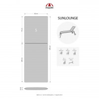 ELEGANT 2232 - polstr na zahradní lehátko s podhlavníkem