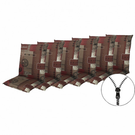 Doppler LIVING 2930 nízký - set 6 ks - polstry na židli a křeslo se zipem