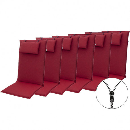 Polstry vysoké na židli a křeslo s podhlavníkem, set 6 ks, Doppler ELEGANT 2428