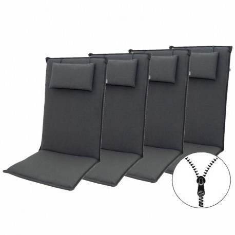 Doppler ELEGANT 2430 vysoký - set 4 ks - polstry na židli a křeslo s podhlavníkem