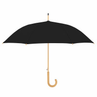 NATURE LONG Simple Black- EKO deštník