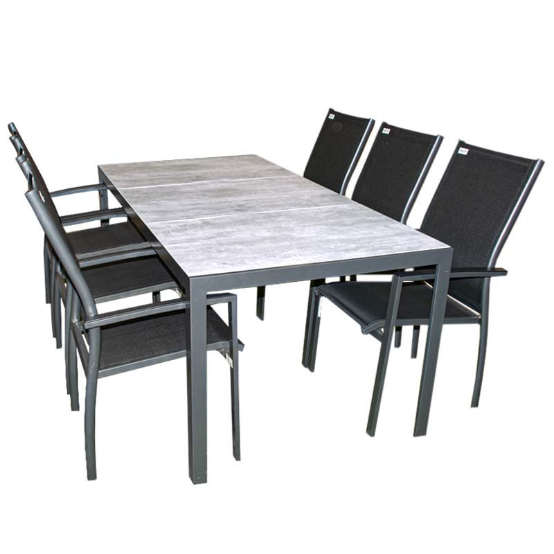 BERGAMO EXPERT - hliníková sedací souprava 6+1