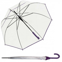 Hit Long Automatik Transparent - dámský vystřelovací holový deštník