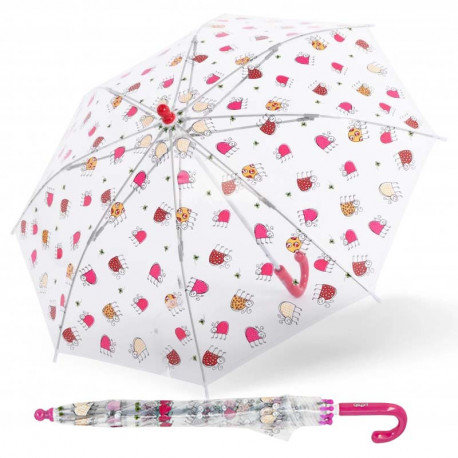 Derby Kids Sky Transparent - dětský holový deštník, transparentní, geometrický / abstraktní
