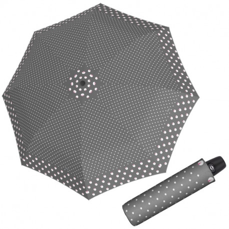 Derby Hit Magic Twinkle - dámský plně automatický deštník, šedá