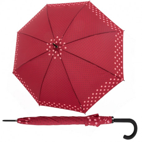 Derby Hit Long Automatic Twinkle - holový vystřelovací deštník, červená