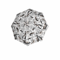 Fiber Magic Scribble White - dámský plně automatický deštník