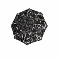 Fiber Magic Scribble Black - dámský plně automatický deštník