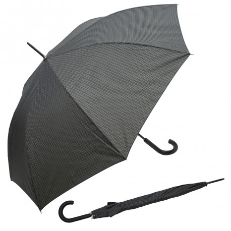 Derby Hit Long AC Automatic - pánský holový vystřelovací deštník, šedá, puntík