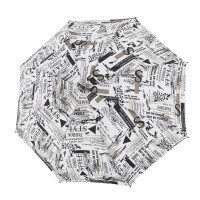Fiber Flex AC Scribble White - dámský holový vystřelovací deštník