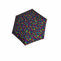 KNIRPS US.050 CREATE BLACK s UV - lehký dámský skládací plochý deštník