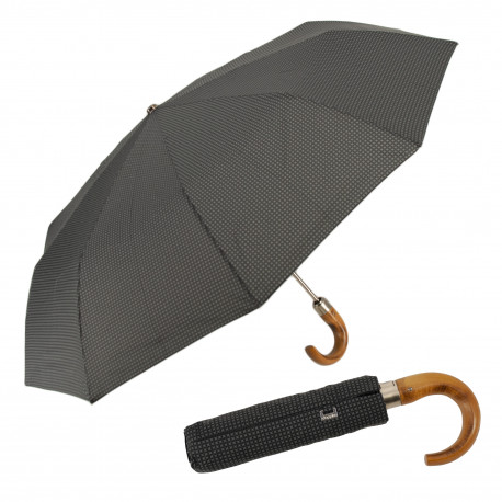 Doppler Magic Mini Strong - pánský plně automatický deštník, černá, káro / kostka