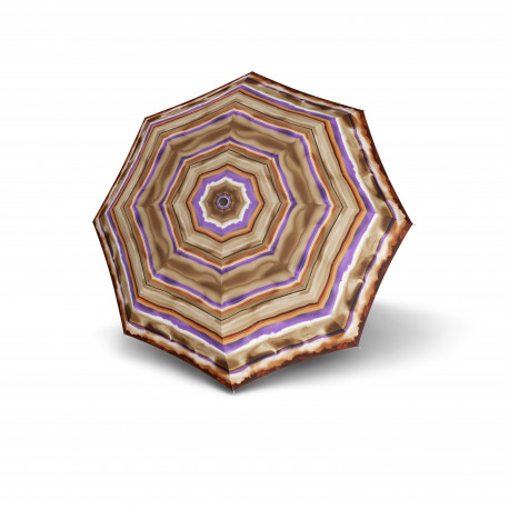 Doppler Fiber Magic Capri - dámský plně automatický deštník, hnědá, proužek