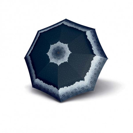 Doppler Carbonsteel Long Automatic Apart - dámský holový vystřelovací deštník, modrá, geometrický / abstraktní