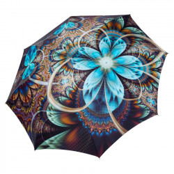 Elegance Boheme Bloom- dámský luxusní deštník s potiskem modrého květu