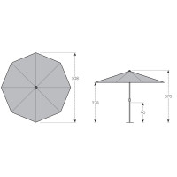TELESTAR 5 m - velký profi slunečník