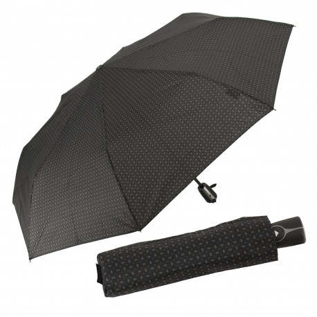 Doppler Magic Fiber - pánský plně automatický deštník, černá se vzorem