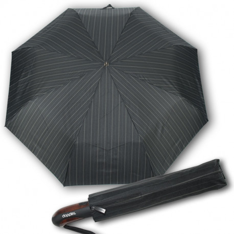 Doppler Magic XM Business - partnerský plně automatický deštník, černá, proužek